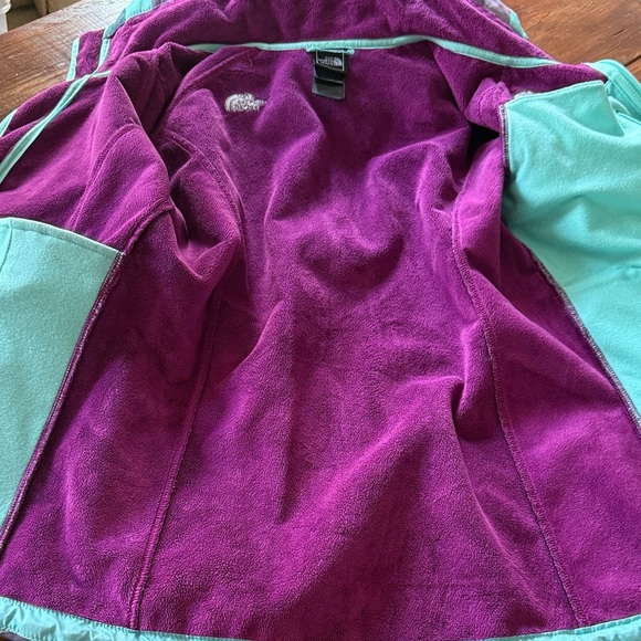 The North Face Checkered Jacket in Aqua and Pink Snowboard XS - Picture 4 of 6